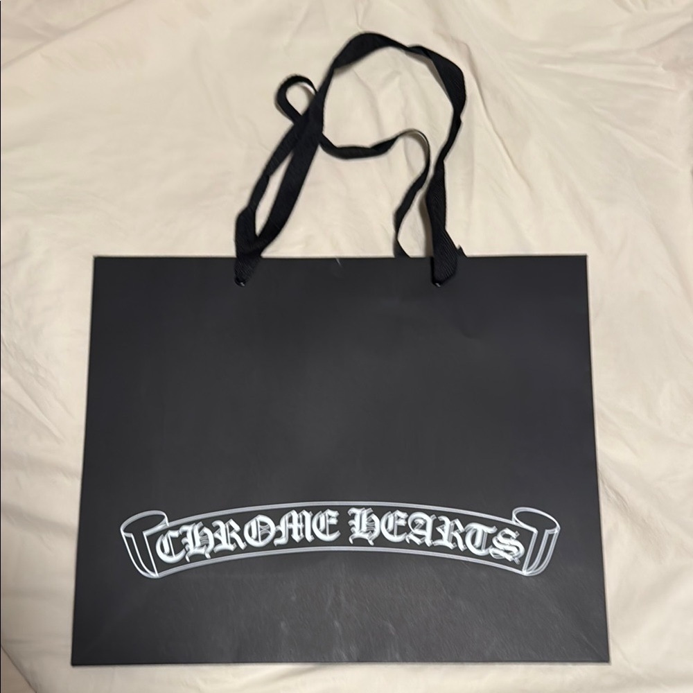 Chrome Hearts Black Tote with Logo